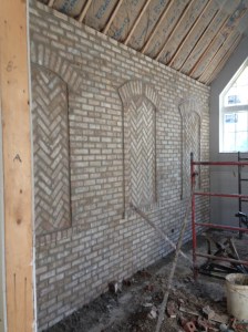 Bricked inside wall of the loggia